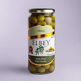 Elbey Hatay Özel Üretim Halhali Yeşil Zeytin 550 GR