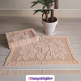 Yaprak Desen  Tekli Banyo Paspası (60x90cm)