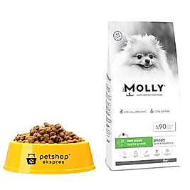 Molly Mini Kuzu & Yaban Mersinli  Küçük Irk Açık Yavru Köpek Maması