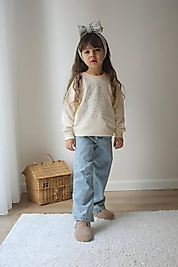 Parlak taşlı sweatshirt pantolon takım