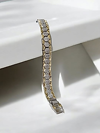 Jadem Gold Çelik  Zirkon Taşlı kadın gold bileklik