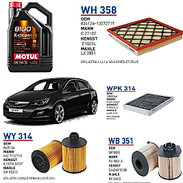 OPEL ASTRA J 1.3 CDTİ 95 HP MOTOR KOD A13DTE YAĞ BAKIM SETİ