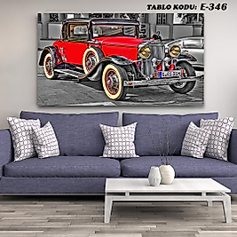 MERCAN MOBİLYA  VE AKSESUAR , 130*70  KIRMIZ ARABA KANVAS TABLO