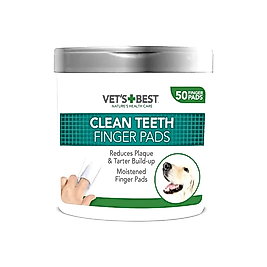 VET'S BEST Köpekler için Diş Temizleme Parmak Pedi (50'li)