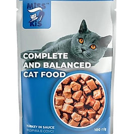 Miss Kis Hindili Yetişkin Kedi Pouch 100 Gr X 24 Adet