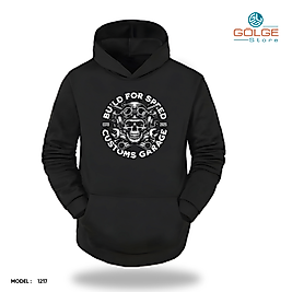 Motorcu Model Slimfit Kapüşönlu Hoodie Erkek kadın Sweatshirt