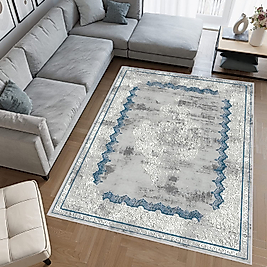 Rovigo Home Dijital Baskı Yıkanabilir Kaymaz Taban Salon Halı RVG0700