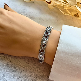 Köşegen Taşlı Bileklik 19-17 cm | Mev'Altın Collection