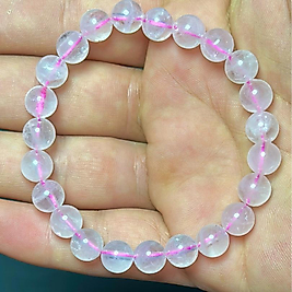 Pembe Kuvars Taşı 8 mm Bileklik