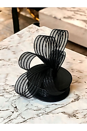 2.5 Cm Şerit Şifon Siyah Kurdale 20 Mt.