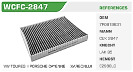 POLEN FİLTRESİ VW TOUREG II PORSCHE CAYENNE II (KARBONLU)