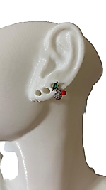 TAŞLI KİRAZ TASARIM TRAGUS HELİX PEARSİNG KIKIRDAK KÜPE