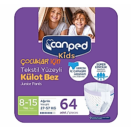 Canped Kids Çocuklar İçin Emici Külot (8-15 Yaş) 48 Adet