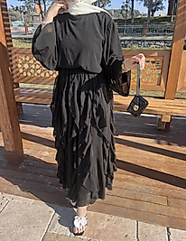 Şifon etekli takım(siyah)