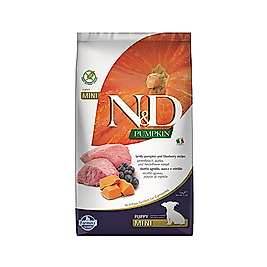 N&D Tahılsız, Bal Kabaklı, Yaban Mersinli & Kuzu Etli Küçük Irk Yavru Köpek Maması (2,5 kg)