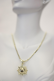 Gold  Ezme  Zincir 30cm Güneş Kolye
