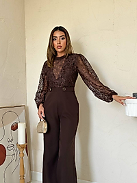 dantelli epoletli tulum