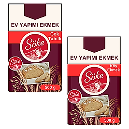 Söke Ev Yapımı Ekmek Çok Tahıllı Köy Ekmek Un Karışım 2x500 g 2 li Set