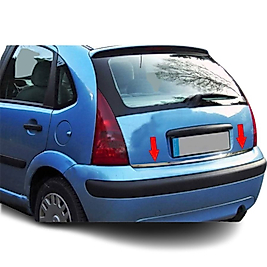 Citroen C3 Krom Bagaj Alt Çıta (formlu) 2002-2009 Arası P.Çelik