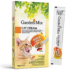Garden Mix Ördek Malt Ek Besin ve Kedi Ödül Kreması (5 x 15 Gr)