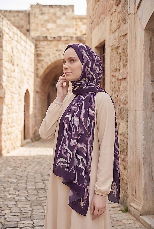 Spring kamuflaj desen şal