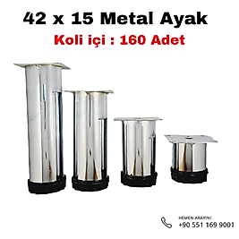 42 x 15 cm Metal Ayak Koli 160 Adet