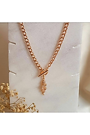Zirkon Taşlı Yılan Modeli Kolye
