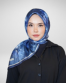 Dijital Kristal Eşarp Pastel Mermer Desenli