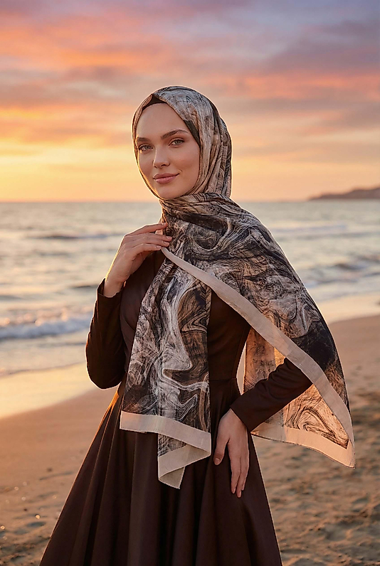 Spring mermer desen şal