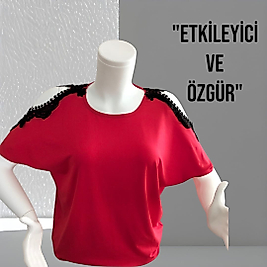 omuz detaylı bluz