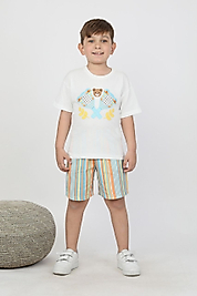 Erkek çocuk renkli şortlu takım