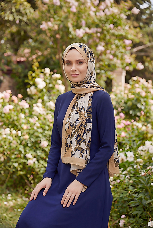 Spring Çiçekli Desenli Şal