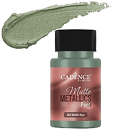 CADENCE MAT METALİK BOYA 50ML ANTİK YEŞİL -MMB024