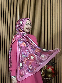 İpekseli Çiçek Desen Şal