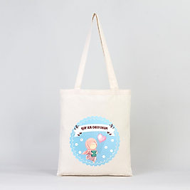 "Kuran Okuyorum" Baskılı Omuz Çantası Gabardin Kumaş