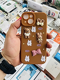 iPhone 15 Ayıcık Kabartmalı Telefon Kılıfı