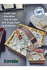 Ham Manyetik Mıknatıslı Zırh Koruma Saf Bakır 40 gr Bileklik -zeolit Kumlu