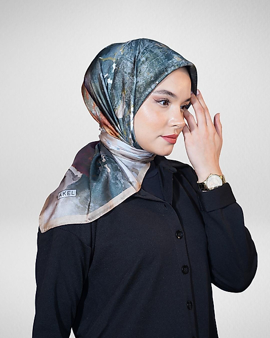 Dijital Kristal Eşarp Pastel Boya Desen