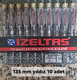 izeltaş kontrol kalemi 135 mm yıldız uçlu 10 adet