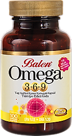 Balen Omega 3-6-9 Yağ Asitlerini İçeren Yumuşak 1585 Mg 100 Kapsül