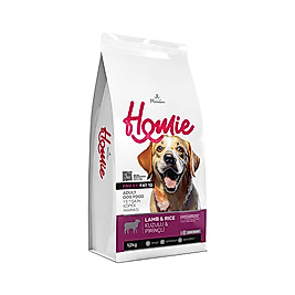 Homie Super Premium Düşük Tahıllı Kuzu Etli ve Pirinçli Yetişkin Köpek Maması (12 kg)