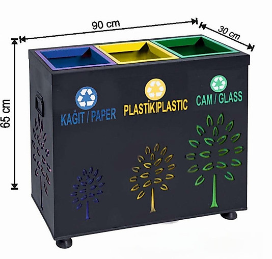 Geri Dönüşüm Kovası İç Kovalı 3'lü ( KDV DAHİL )