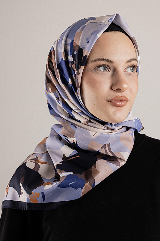 DESENLİ FRANSIZ İPEĞİ EŞARP DESEN-3