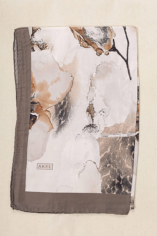 FLOOR İPEK ŞAL EL DİKİŞİ DESEN-1