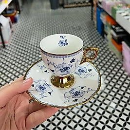 Mavi kuşlu fincan takımı