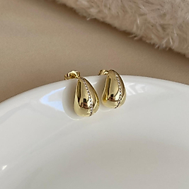 Xuping Gold Rengi Taşlı Damla Küpe