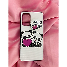 Samsung Galaxy A72 Baskılı Panda Desenli Pop Soketli Telefon Kılıfı