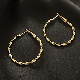 Kuyumcu Model Gold Çelik Halka Küpe- 40 mm