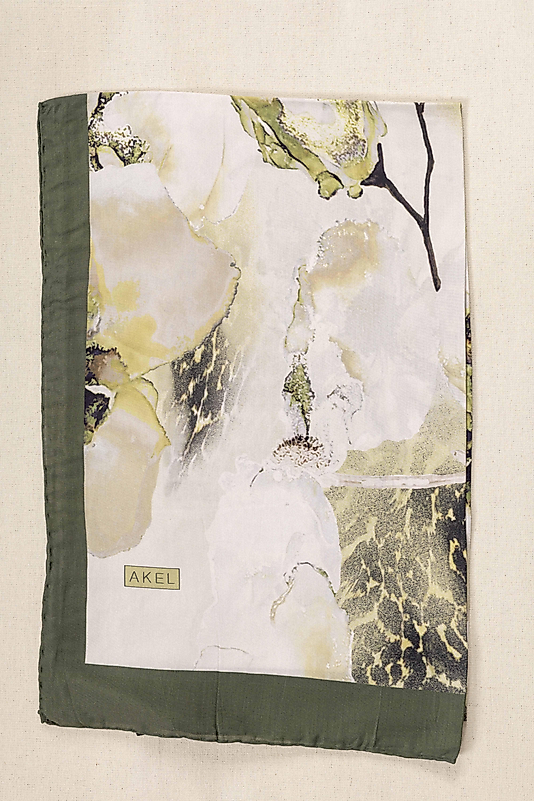 FLOOR İPEK ŞAL EL DİKİŞİ DESEN-1