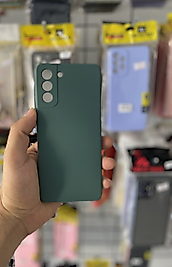 Samsung Galaxy S21 Plus Soft Lansman Telefon Kılıfı Koyu Yeşil